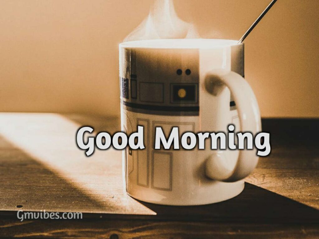 Hot coffee cup mrng