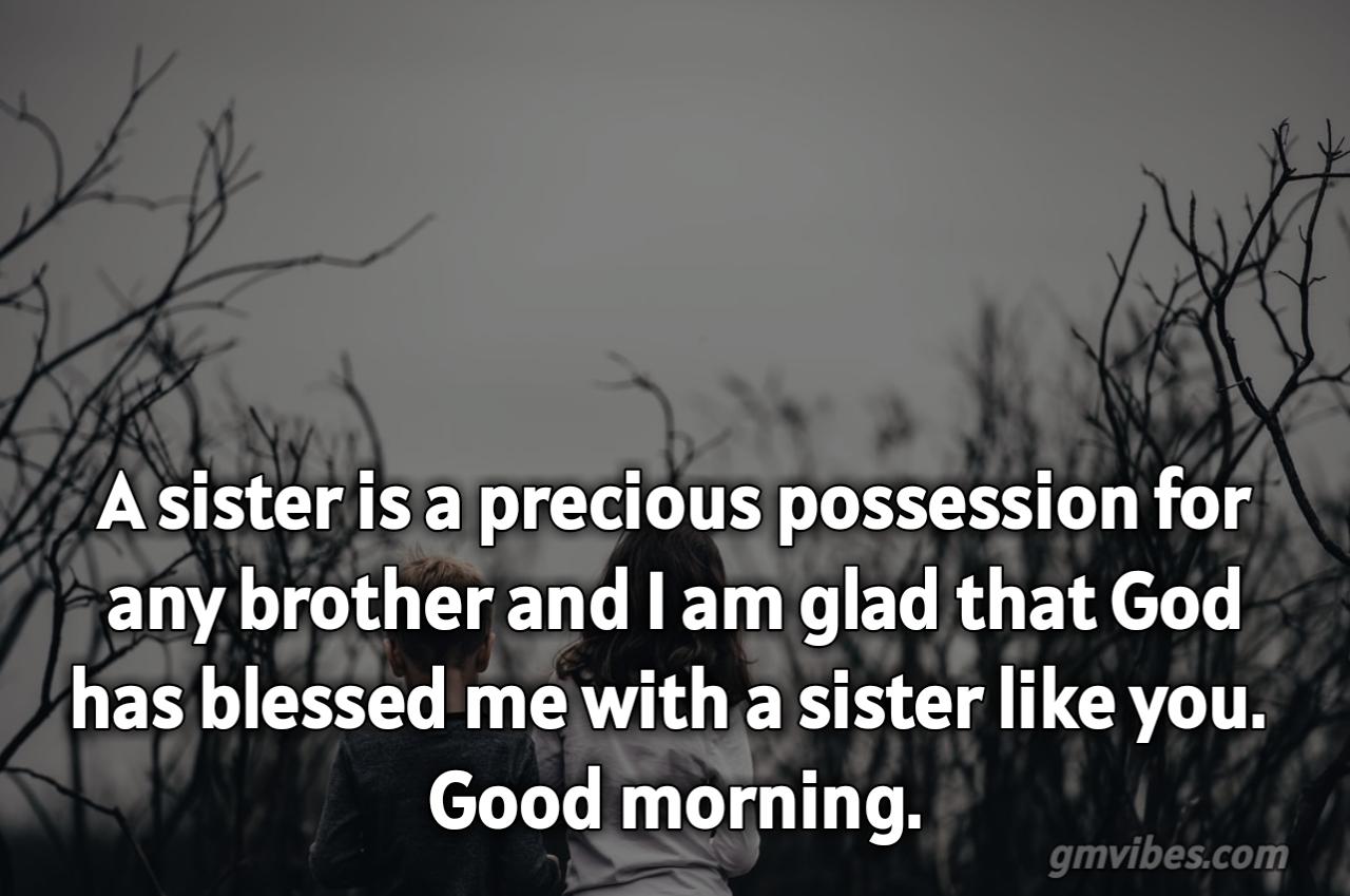 Morning wishes for sister