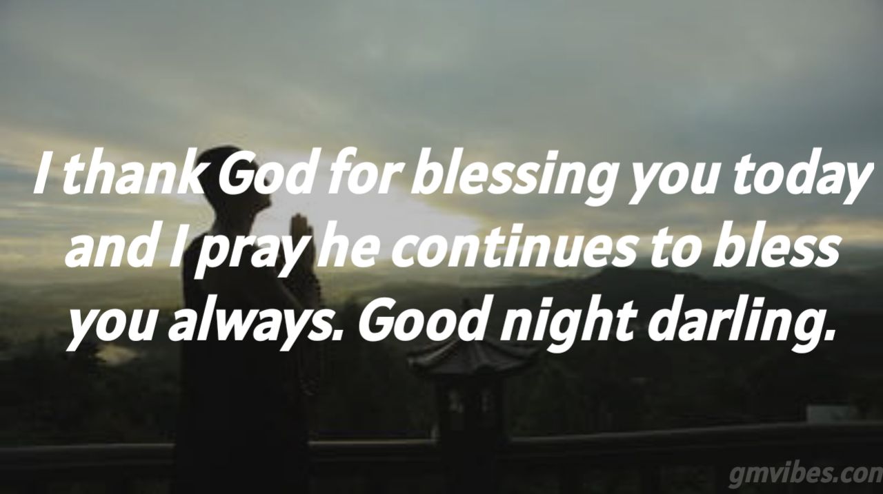 A man pray the god at night